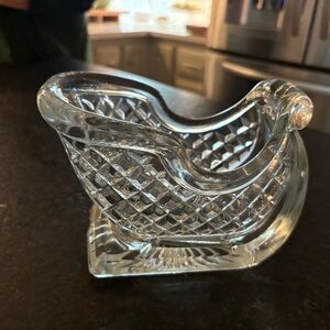 Vintage Lead Crystal Santa’s Sleigh Timeless Classic Fill WIth Treats